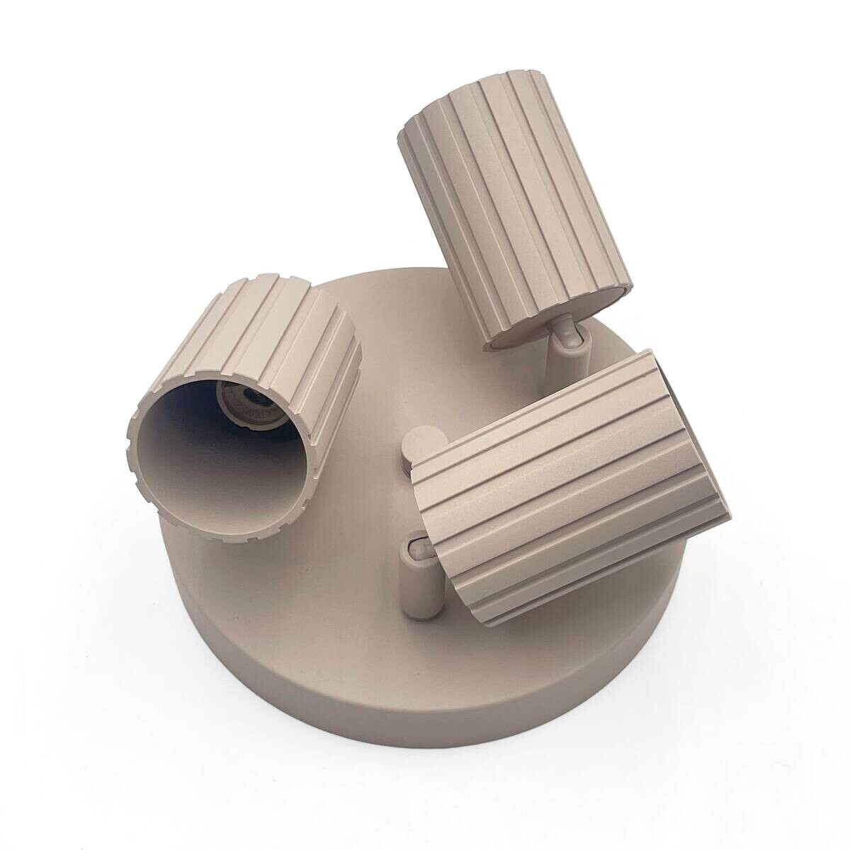 Lamkur Strahler Prisma beige Stahl B/H/L: ca. 18x19,5x18 cm 3 Brennstellen