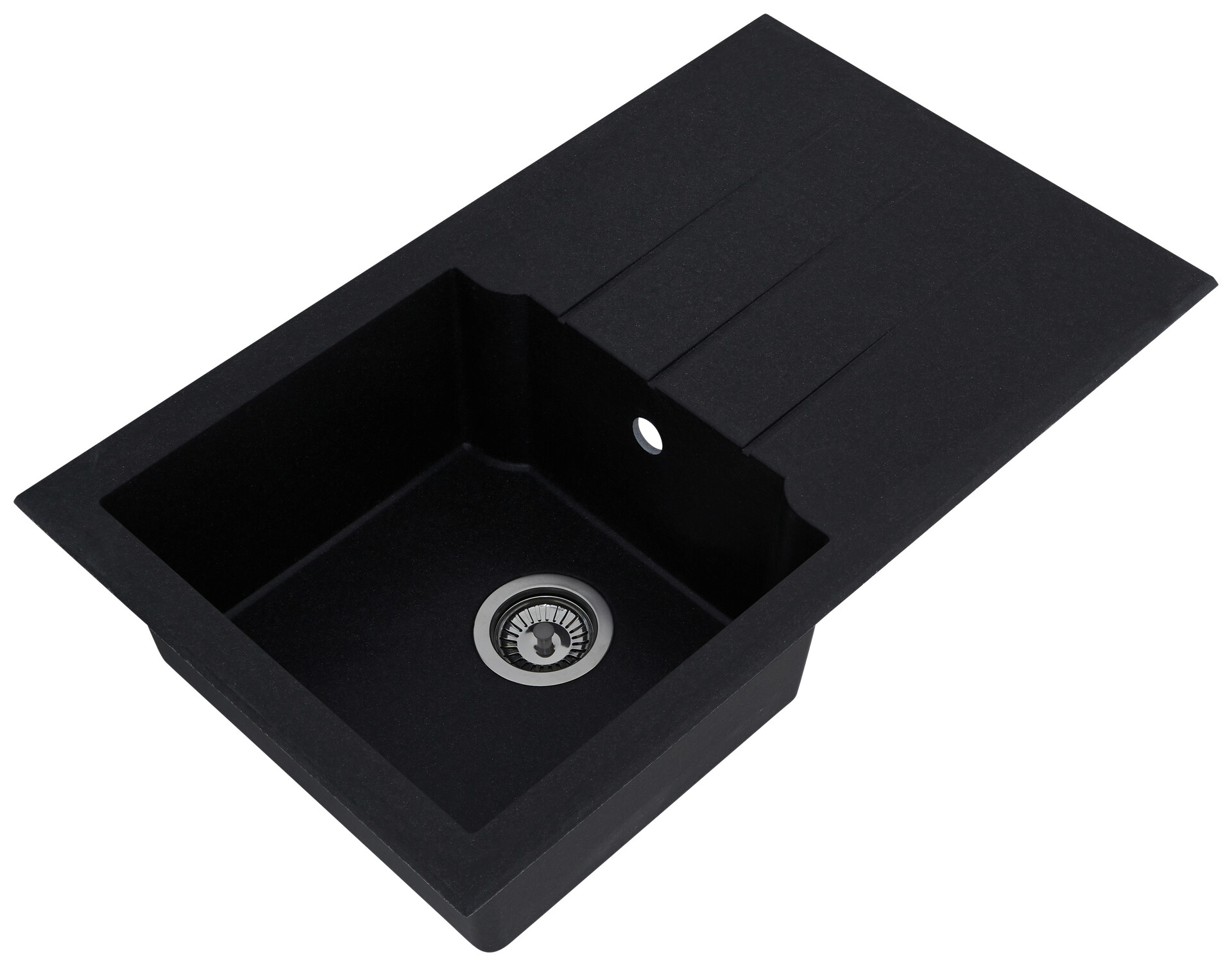 Respekta Einbauspüle Alineo 81x50 S schwarz Quarzolite B/H/T: ca. 81x21x50 cm