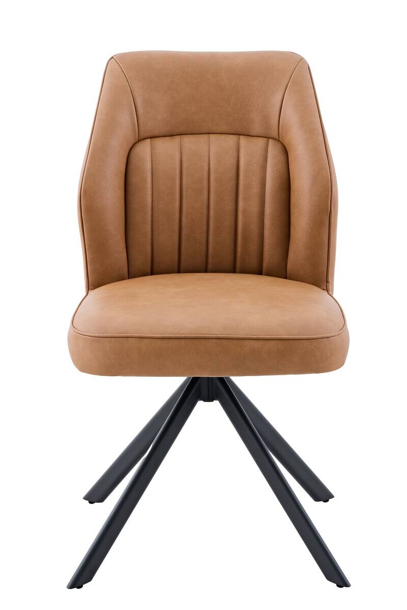 Stuhl Prizzi Cognac Kunstleder B/H/T: ca. 51x92x64 cm