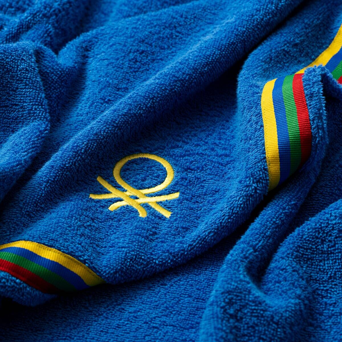 BENETTON Kinder-Badeponcho blau Baumwolle B/L: ca. 65x65 cm