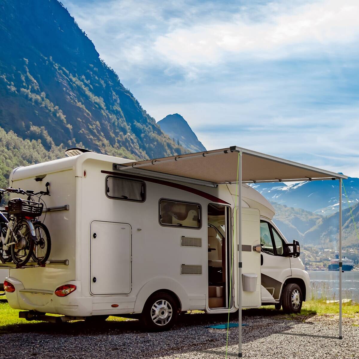 Outsunny Sonnensegel Wohnwagen B/H/L: ca. 250x225x160 cm