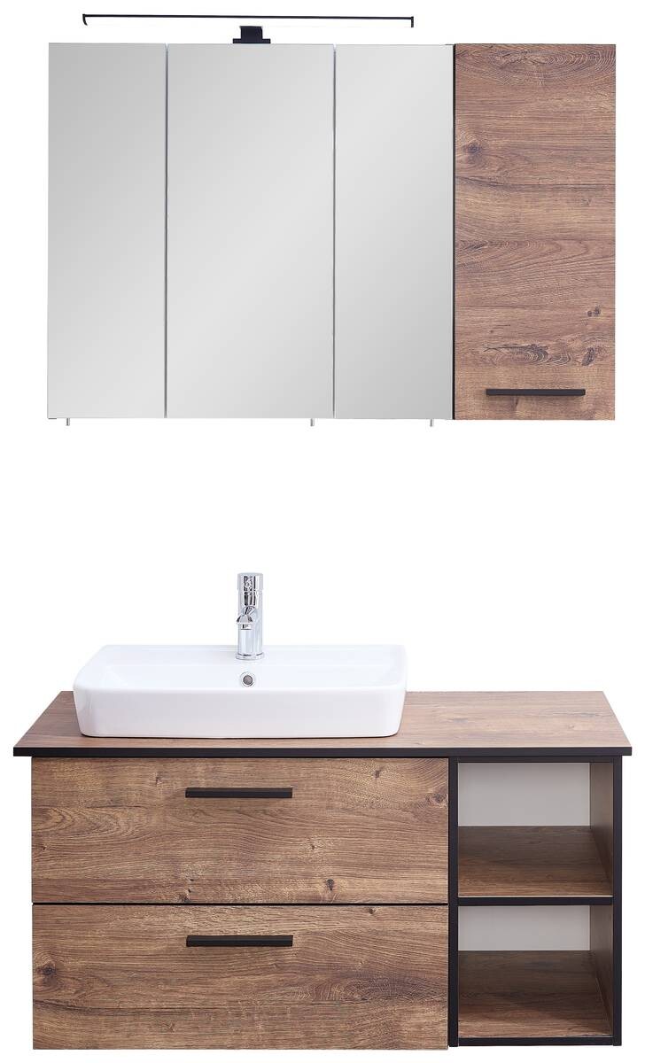 Badezimmer-Set Quickset 374 Eiche Ribeck Nachbildung B/H/T: ca. 105x200x44,5 cm