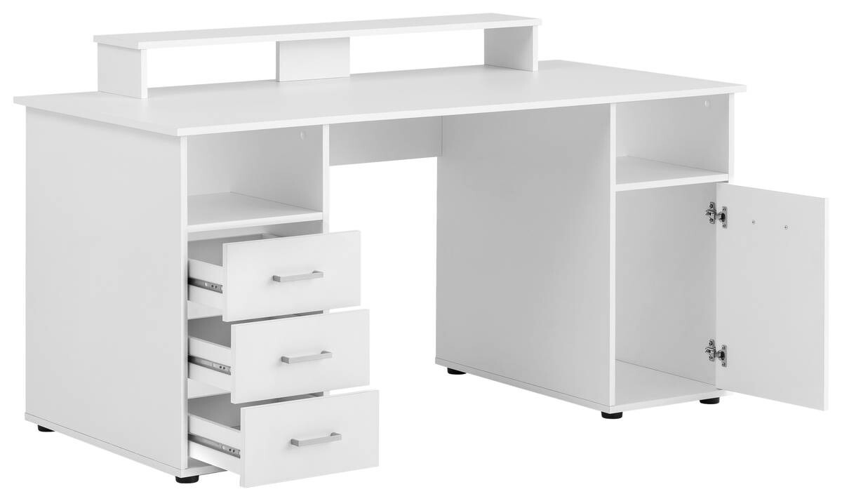 Schreibtisch Niels perlweiß Optik B/H/T: ca. 150x86,7x70 cm