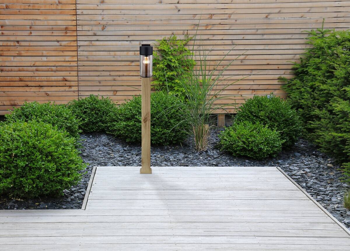 Außenleuchte dunkelbraun Rauch B/H/T: ca. 14,5x100x9 cm