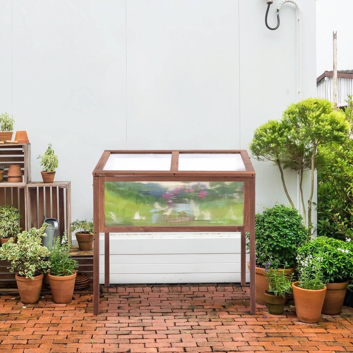 Outsunny Holzgewächshaus B/H/L: ca. 50x93x90 cm