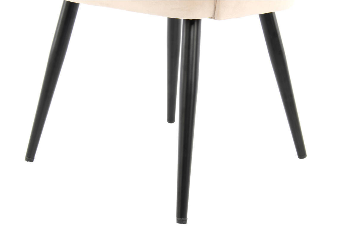 Stuhl Joris 100 2er champagner Microfaser B/H/T: ca. 55x77x58 cm