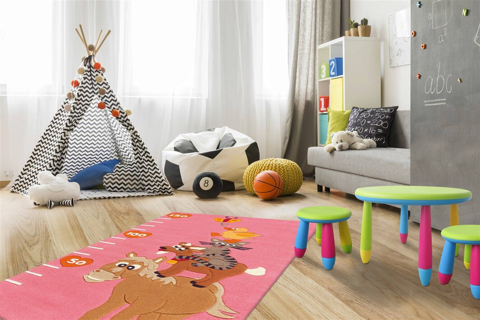 Arte Espina Kurzflorteppich Joy 4168 rosa B/L: ca. 75x160 cm