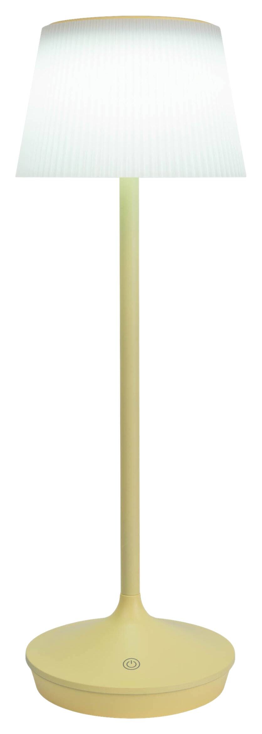 LED-Solar-Tischleuchte gelb Metall Kunststoff B/H/T/D: ca. 13x38x13x13 cm