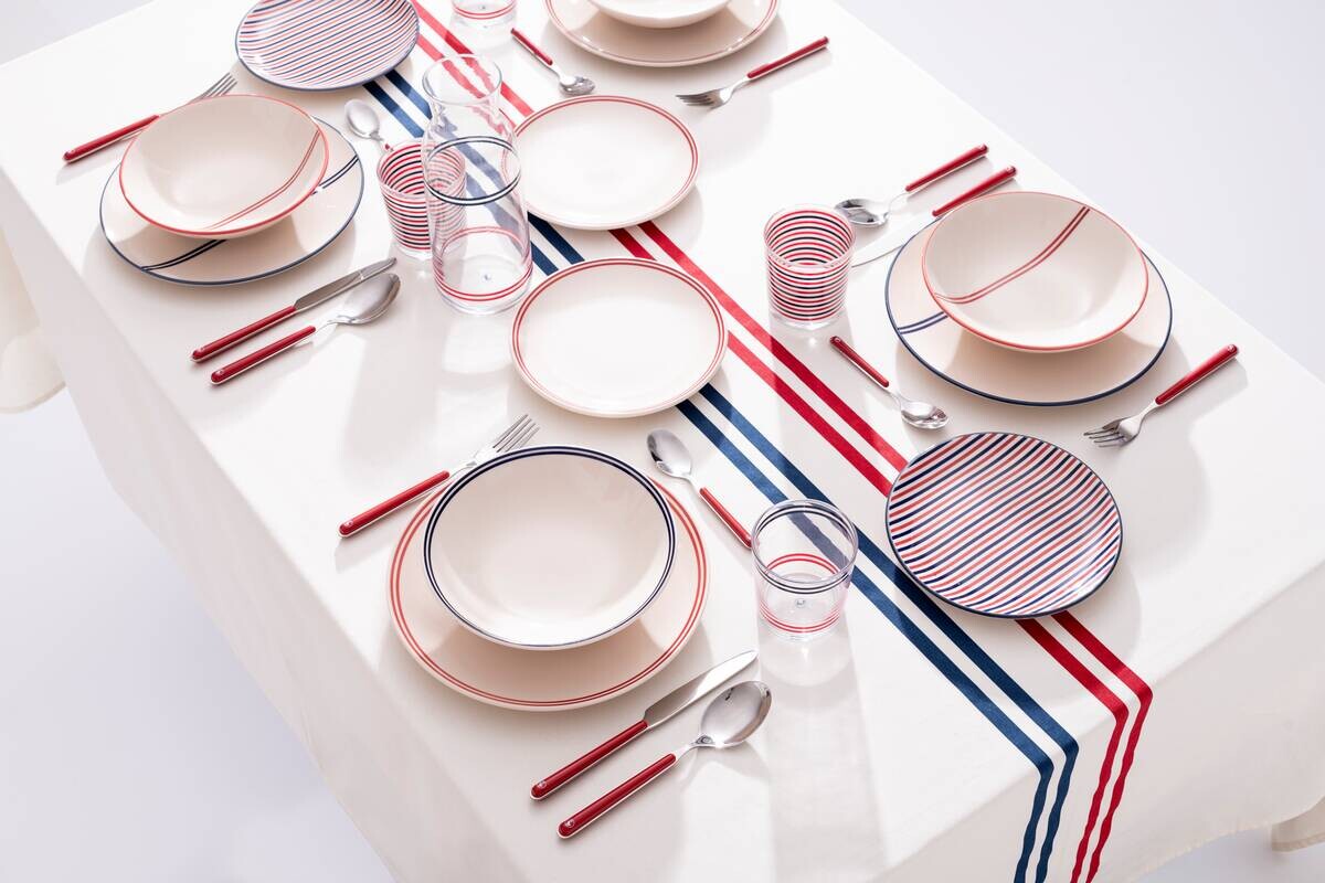 EL GANSO Besteckset APARTAMENTO rot Edelstahl 16 tlg.