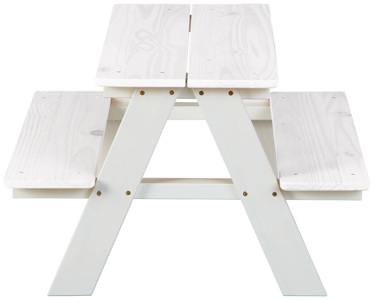 Kinder-Bank HENNING Weiß weiß lackiert B/H/L: ca. 82x50x90 cm