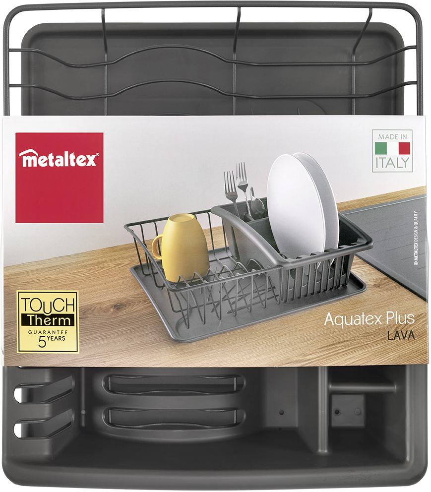 Metaltex Spülkorb Aquatex Plus Lava mattschwarz Metall