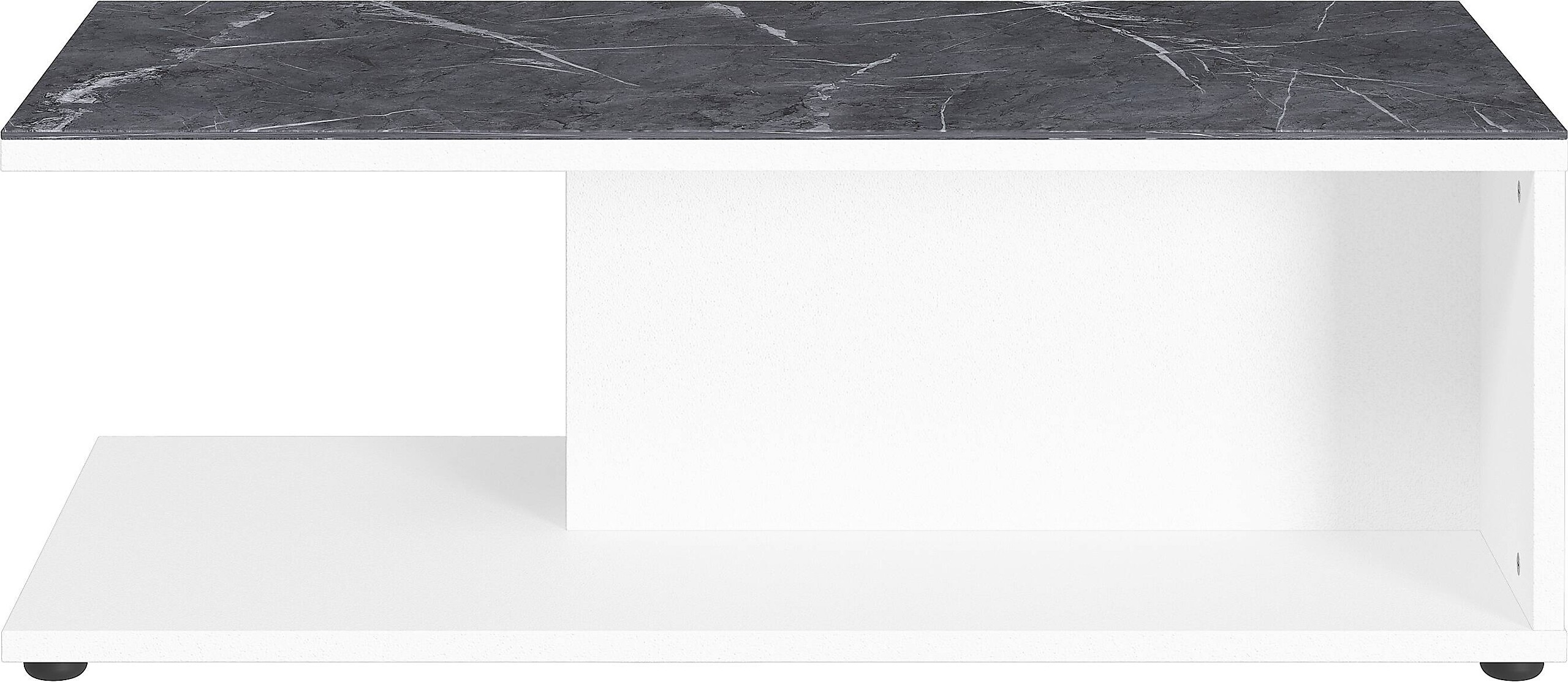Couchtisch California weiß Marmoroptik Nachbildung B/H/T: ca. 109x39x59 cm