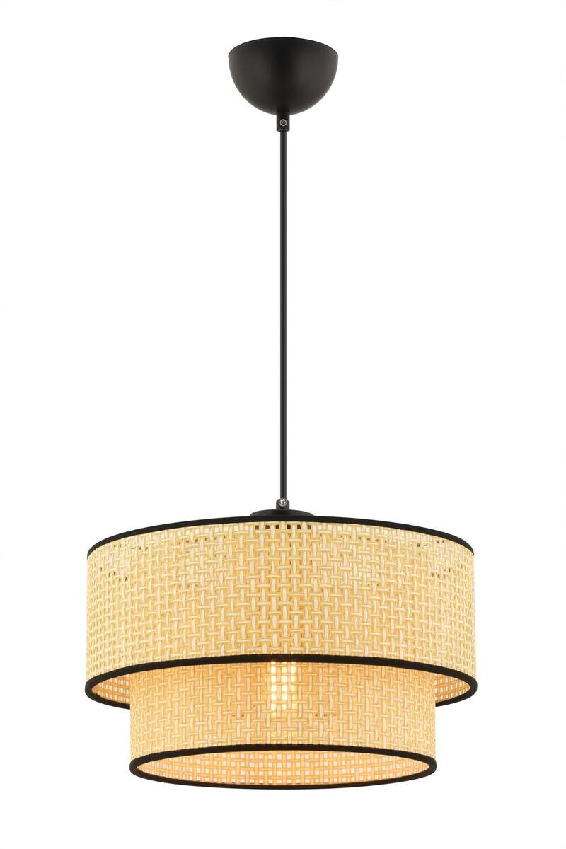 Opviq Pendelleuchte Echo Hazeran kamel Baumwolle B/H/T/L/D: ca. 30x65x30x30x30 cm E27 1 Brennstellen