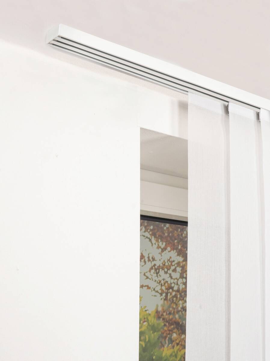 ondeco Gardinenschiene smart weiß Metall L: ca. 210 cm 3.0 Läufe