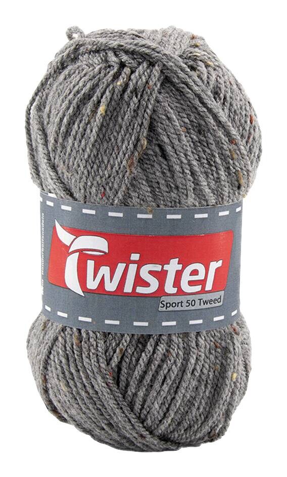 Twister Handstrickgarn Tweed grau L: ca. 15000 cm