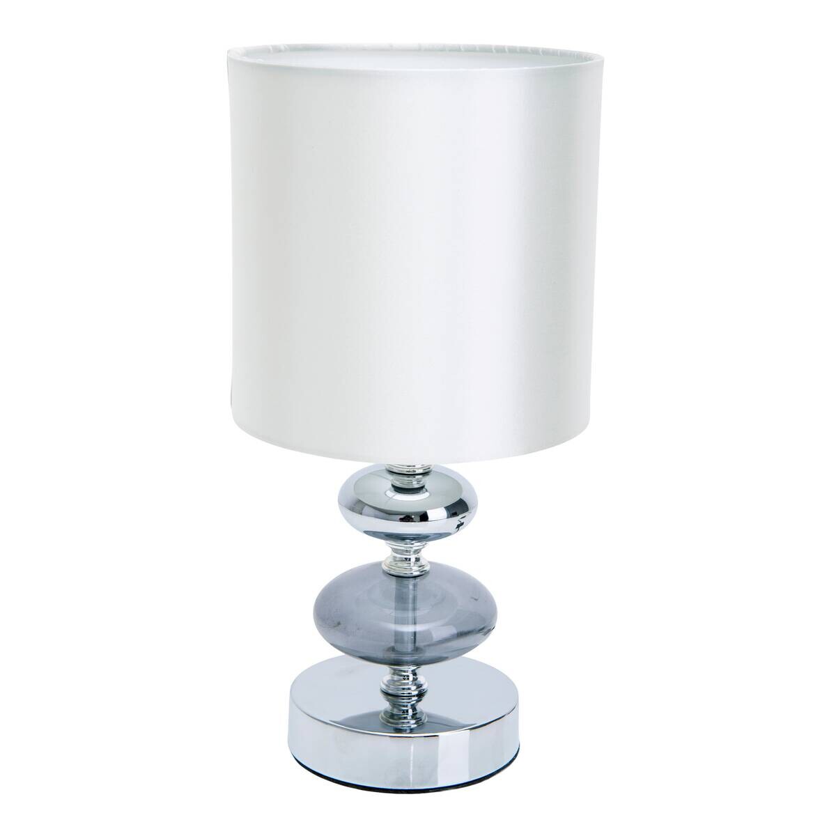 Näve Leuchten Tischleuchte 3098123 weiß Textil Metall B/H/T: ca. 15x28,5x15 cm E14 1 Brennstellen