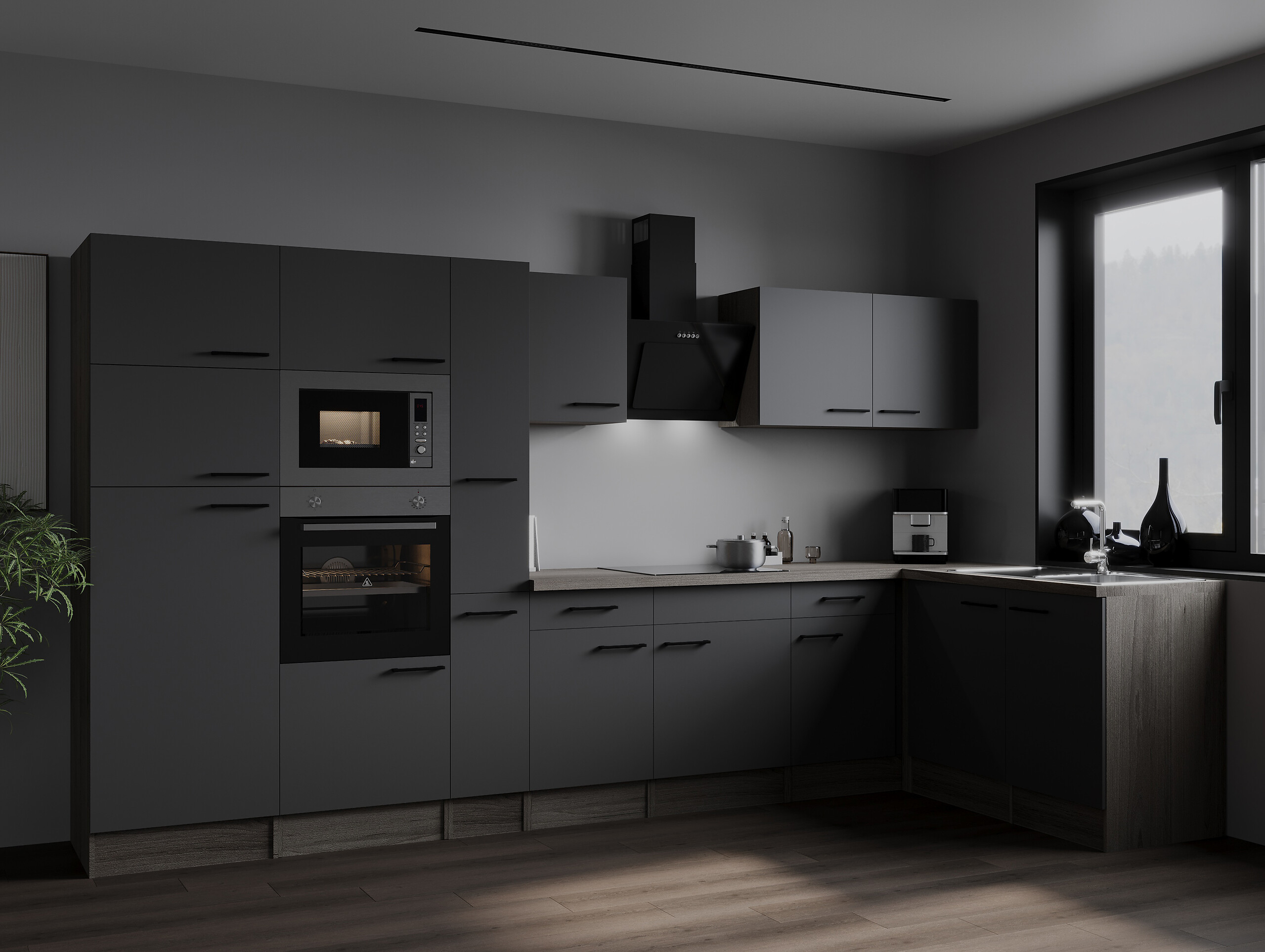 Winkelküche Oliver B/H/T: ca. 370x205x172 cm