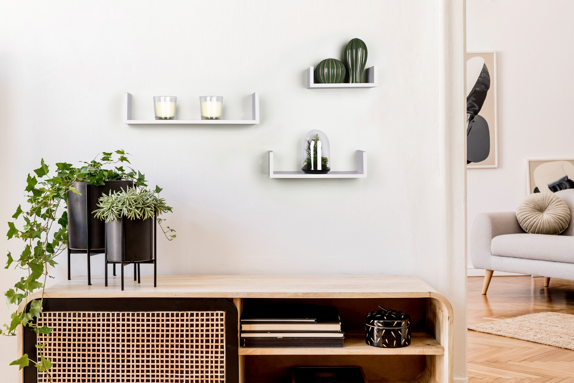 Wandregal Ava weiß B/H/T: ca. 42,5x10x9,8 cm