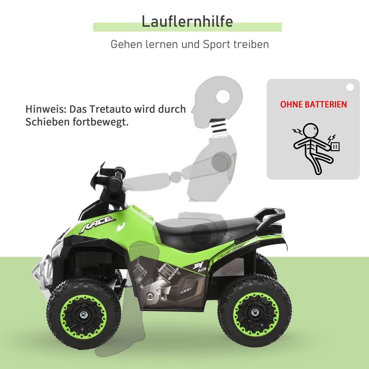 HOMCOM Kinder-Rutschfahrzeug B/H/L: ca. 38x44x67,5 cm