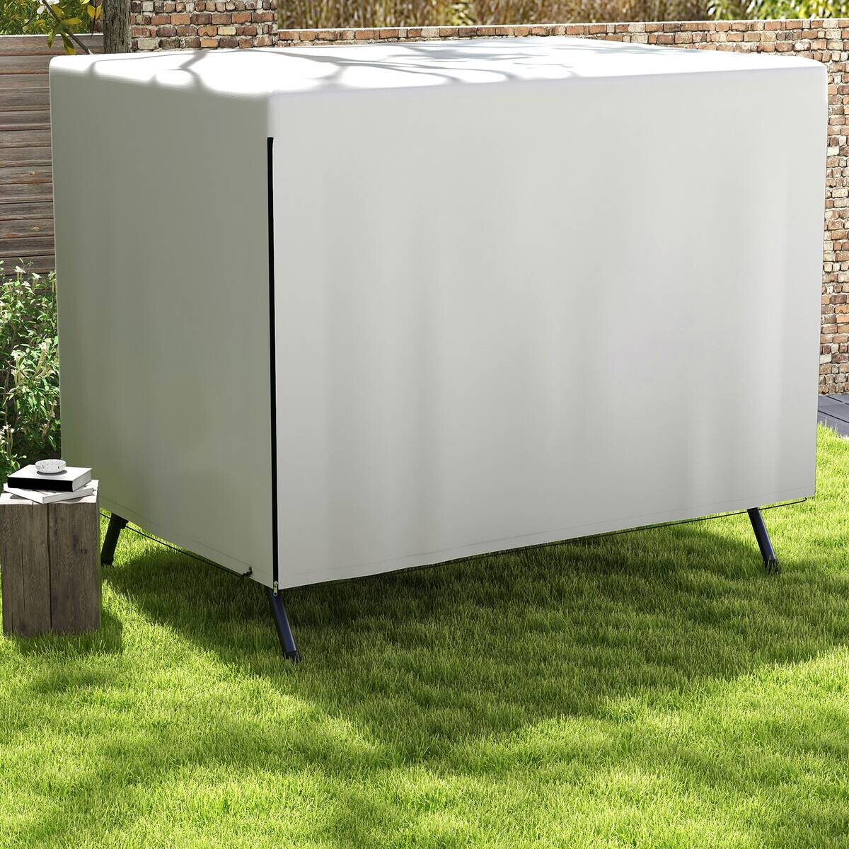 Outsunny Abdeckplane grau Polypropylen B/H/L: ca. 155x215x150 cm