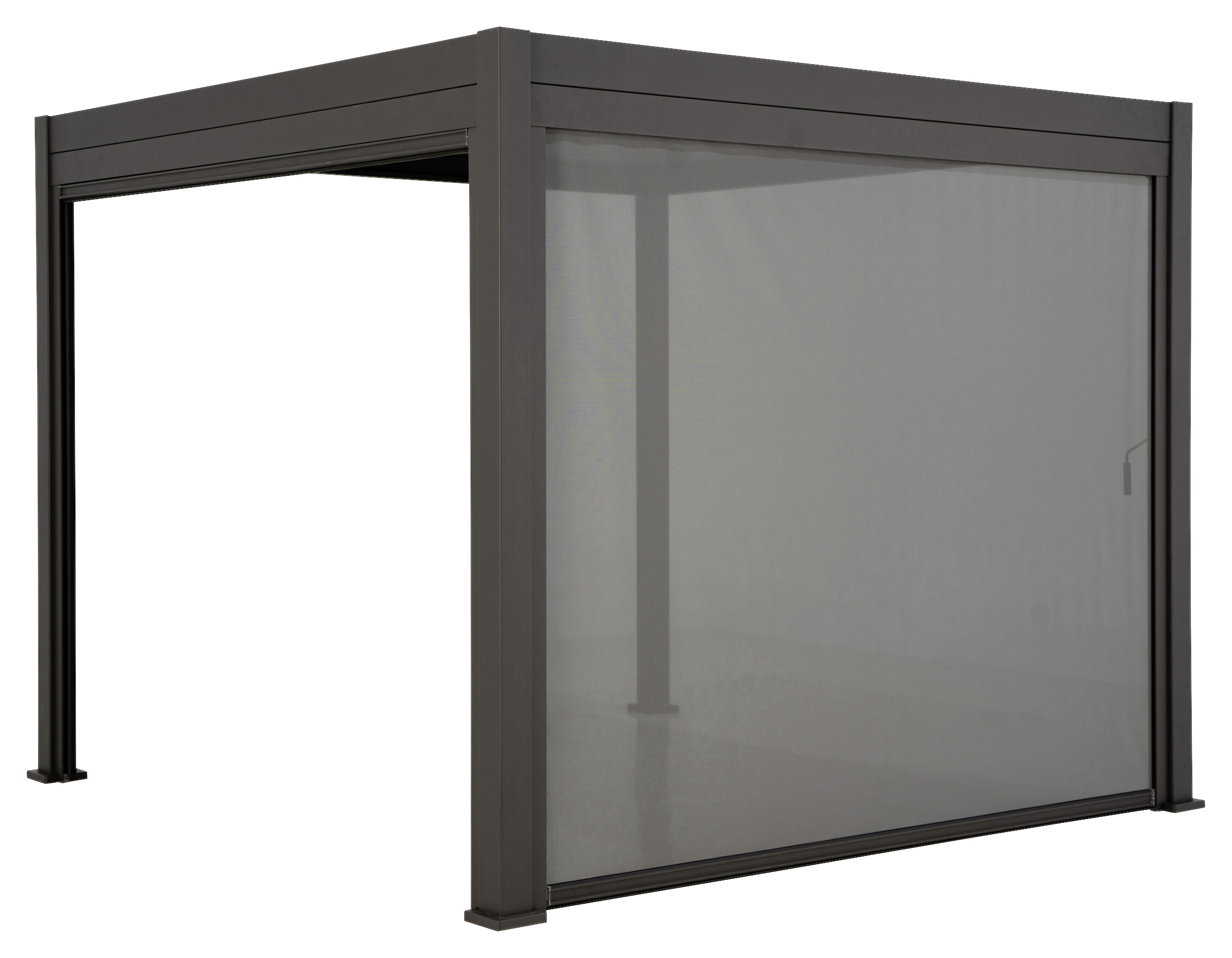 Mirador Sonnenrollo für Pergola Classic und Deluxe anthrazit Aluminium B/H/L: ca. 279,1x236,5x7 cm