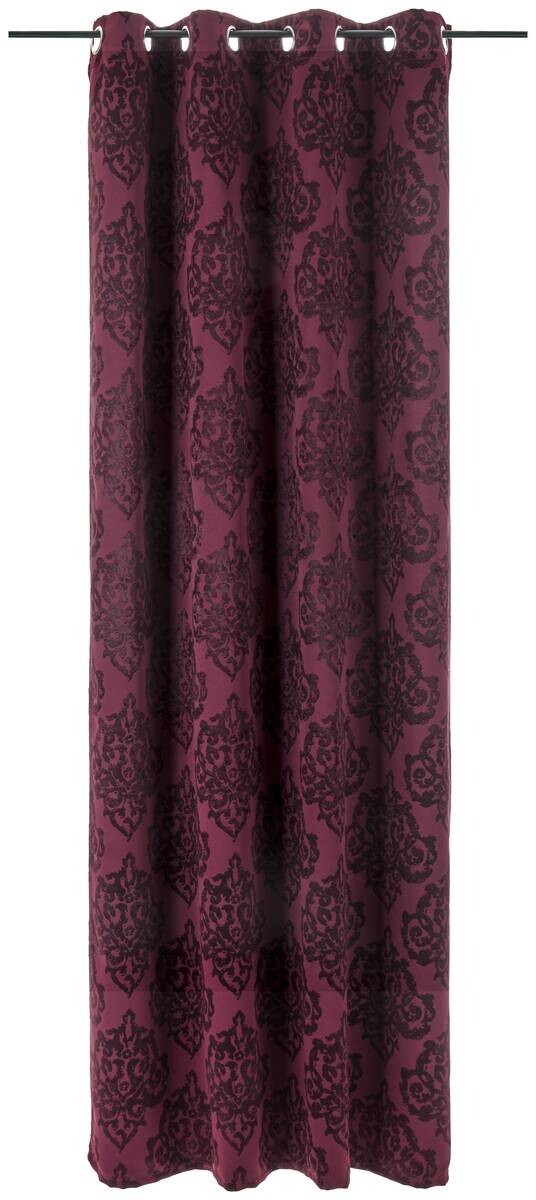 Verdunklungsvorhang Ornament dunkelrot B/L: ca. 135x245 cm