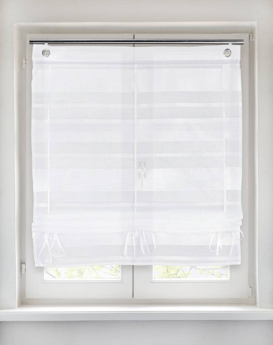 silver edition Bändchenrollo Diana weiß B/L: ca. 100x135 cm