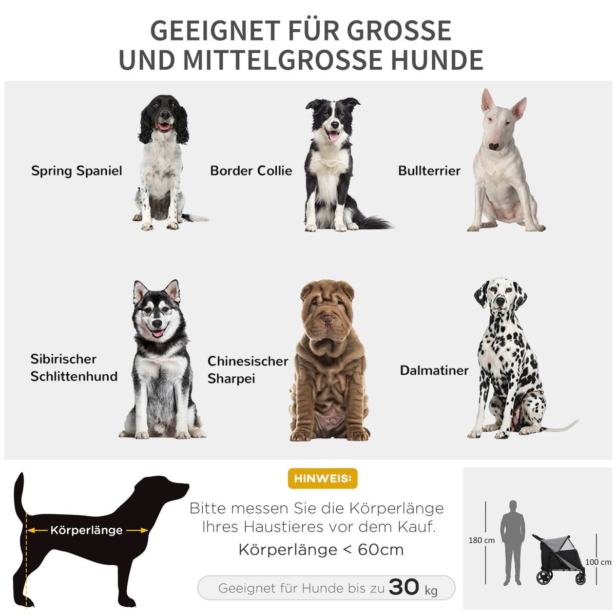 PawHut Hunde-Zubehör grau Edelstahl B/H/L: ca. 65x112x100 cm