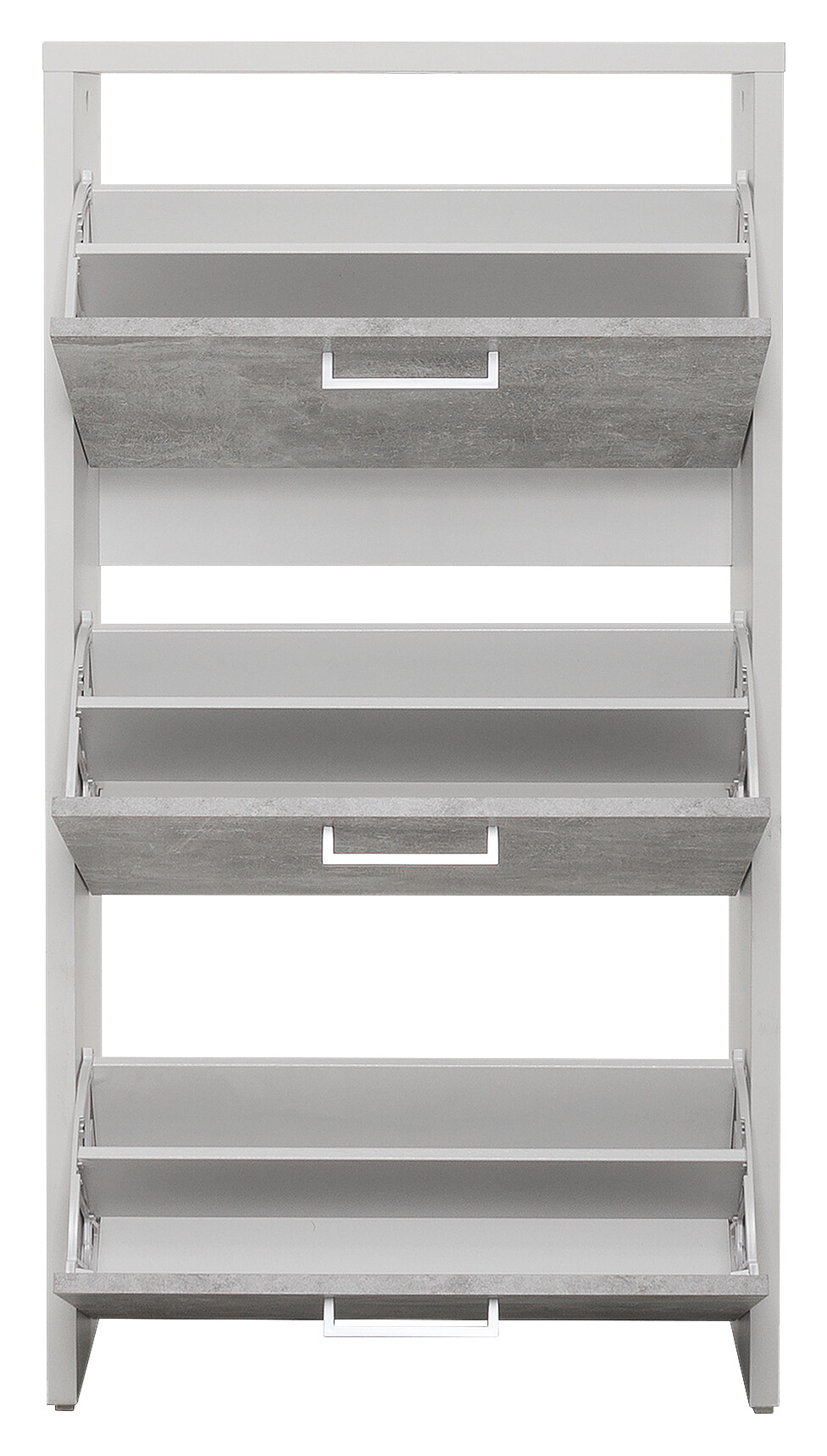 Schuhkipper Fulda Beton Optik weiß B/H/T: ca. 61x115x25 cm