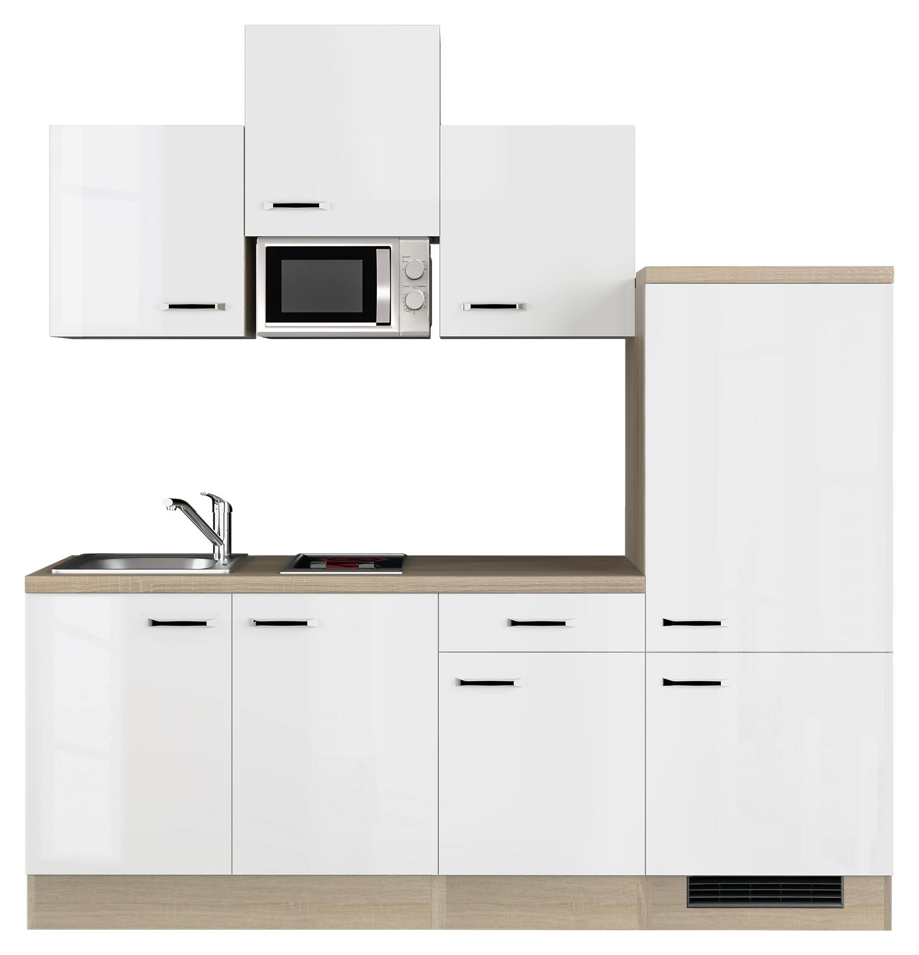 Küchenblock Valero weiß Hochglanz B/H/T: ca. 210x226x60 cm