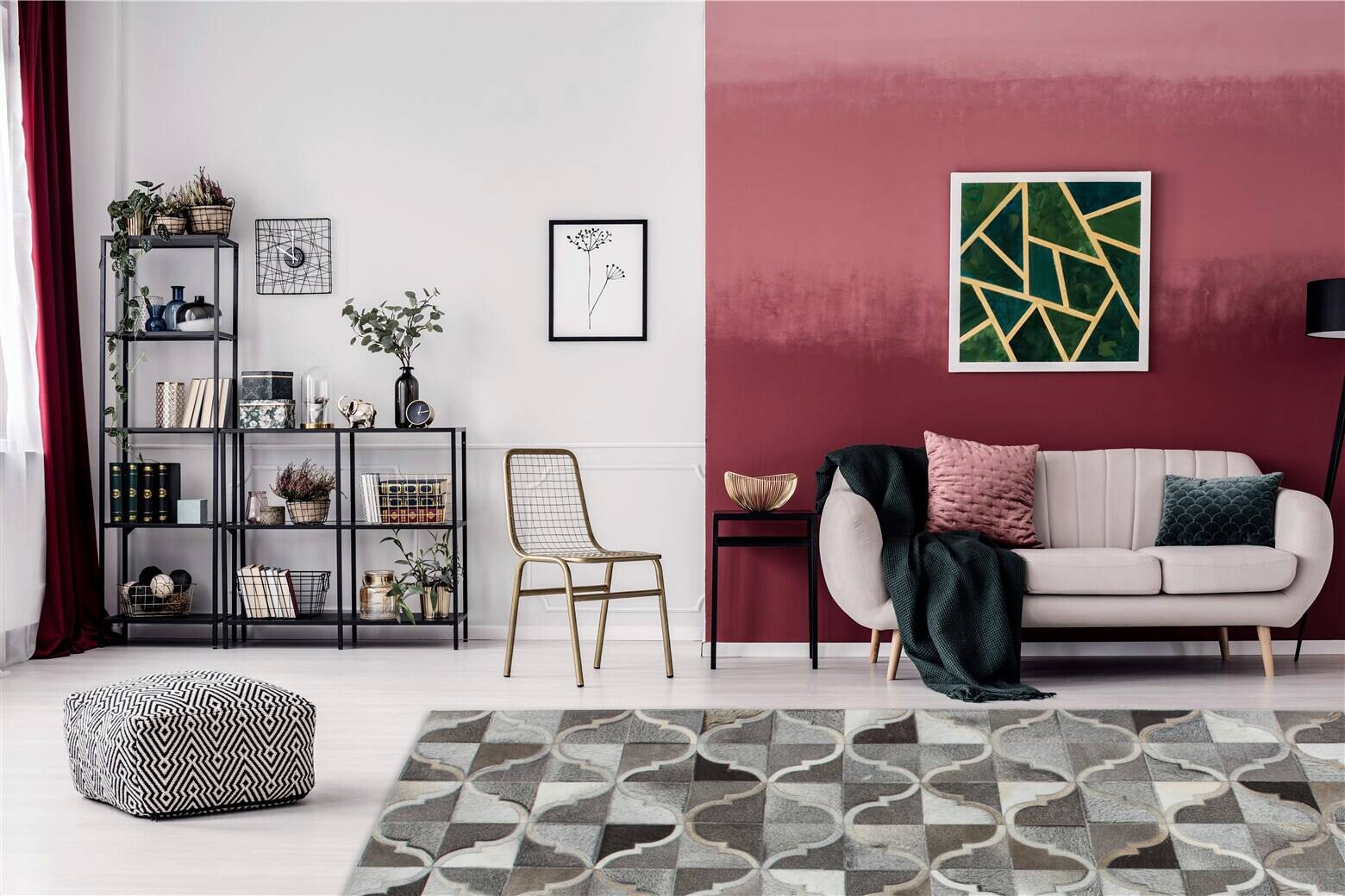 Kayoom Flachflorteppich Lavish 310 grau B/H/L: ca. 160x0,8x230 cm