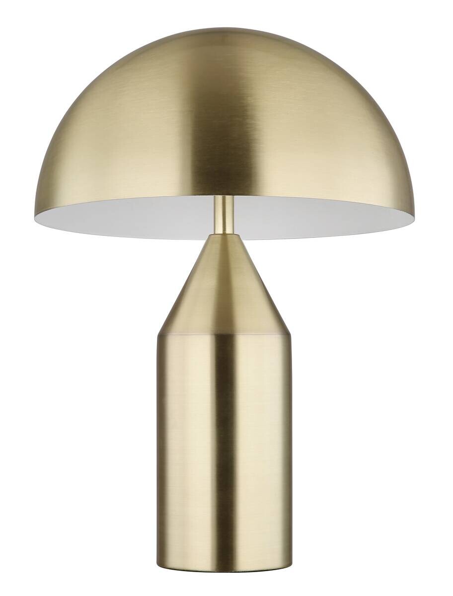 GLOBO Tischleuchte Atoma messing weiß Metall H: ca. 39 cm E27 2 Brennstellen