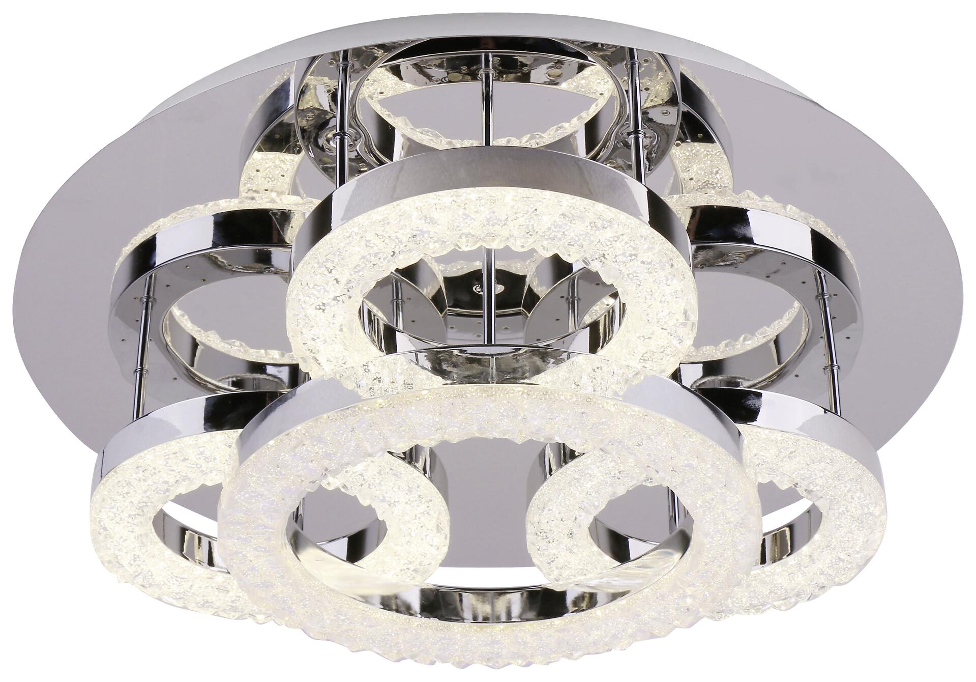 POCOline Deckenleuchte Silas Chrom klar Metall Acryl H/D: ca. 16x45 cm