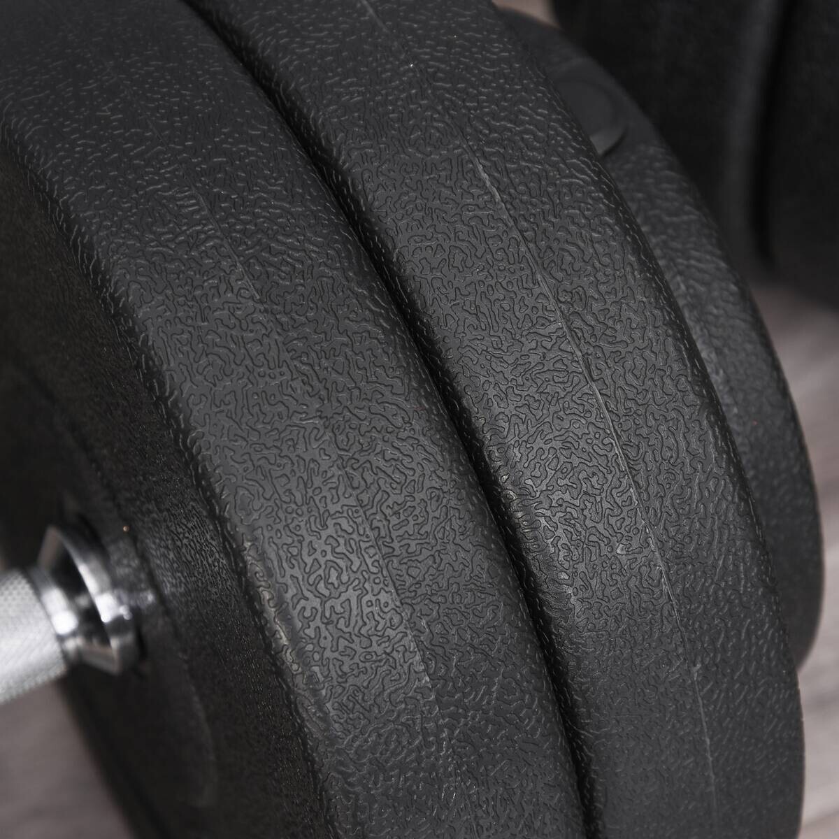 HOMCOM Hantel-Set schwarz Kunststoff B/H/L: ca. 24,5x24,5x4,3 cm