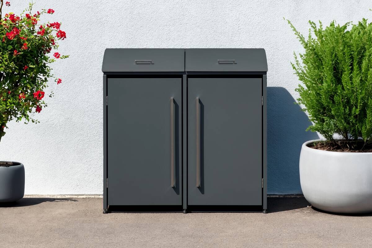 Westmann Mülltonnenbox Moderna anthrazit B/H/L: ca. 139x135x83 cm