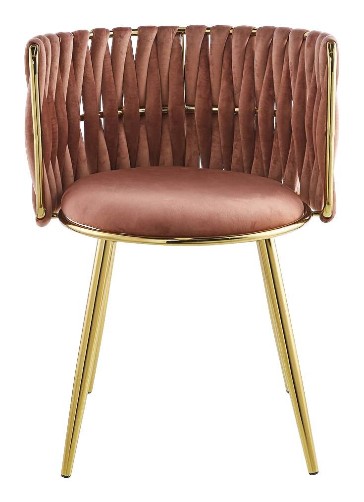 Stuhl Milla 100 2er-Set altrosa Microfaser B/H/T: ca. 57x80x53 cm