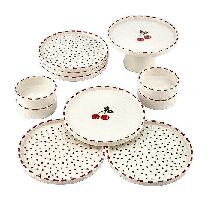 HermiaConcept Frühstücksservice beige Keramik 11 tlg. HermiaConcept Frühstücksservice beige Keramik 11 tlg.