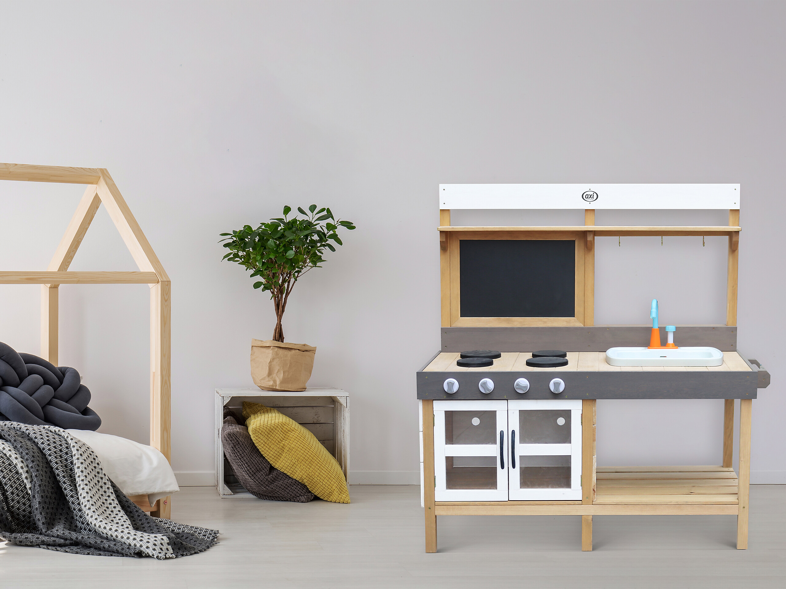 AXI Spielküchen Rosa braun B/H/L: ca. 75x100x40 cm