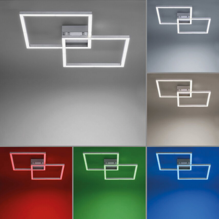 Just Light Smarte Deckenleuchte 16429-55 B/H/L: ca. 63x8,5x63 cm 1 Brennstellen