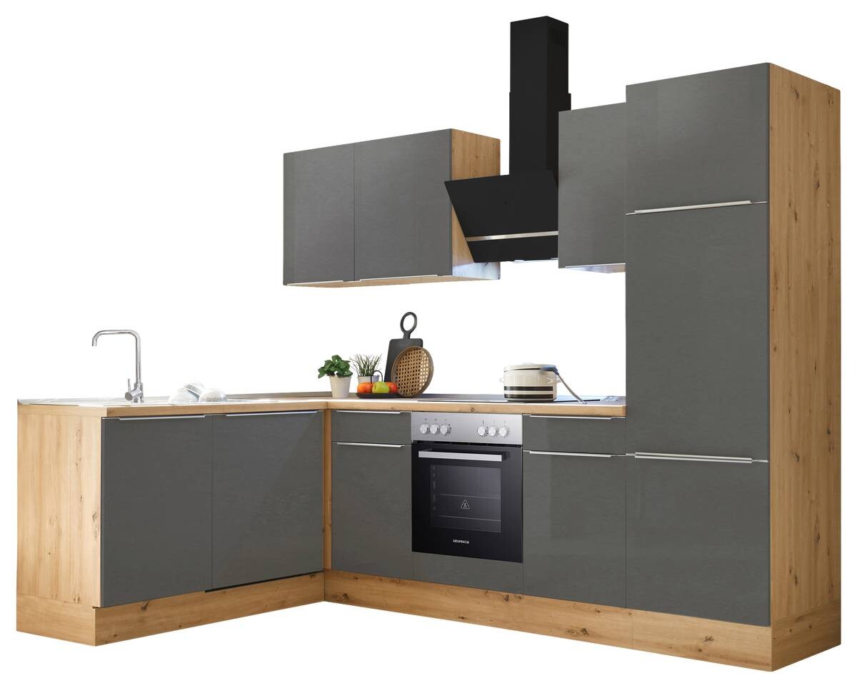 Respekta Winkelküche Marleen grau matt B/H/T: ca. 280x211x170 cm