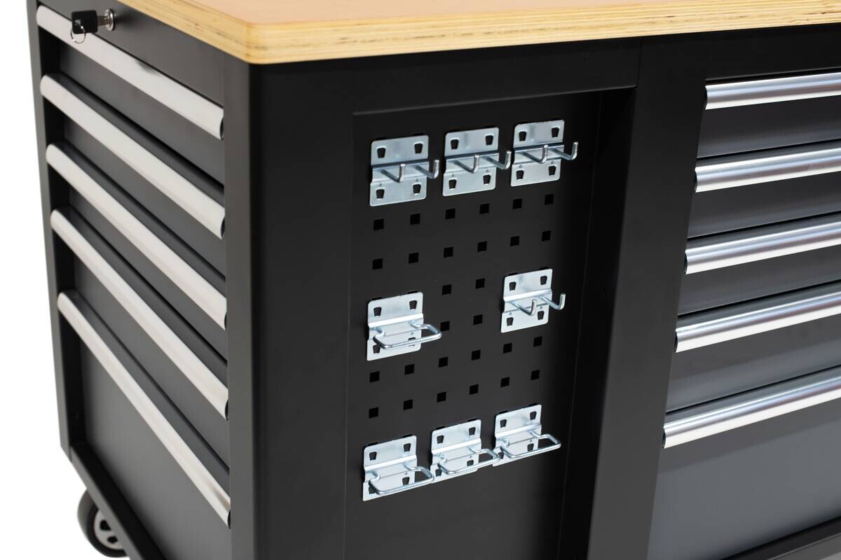 Werkbank Hektor schwarz B/H/L: ca. 114x89x73 cm