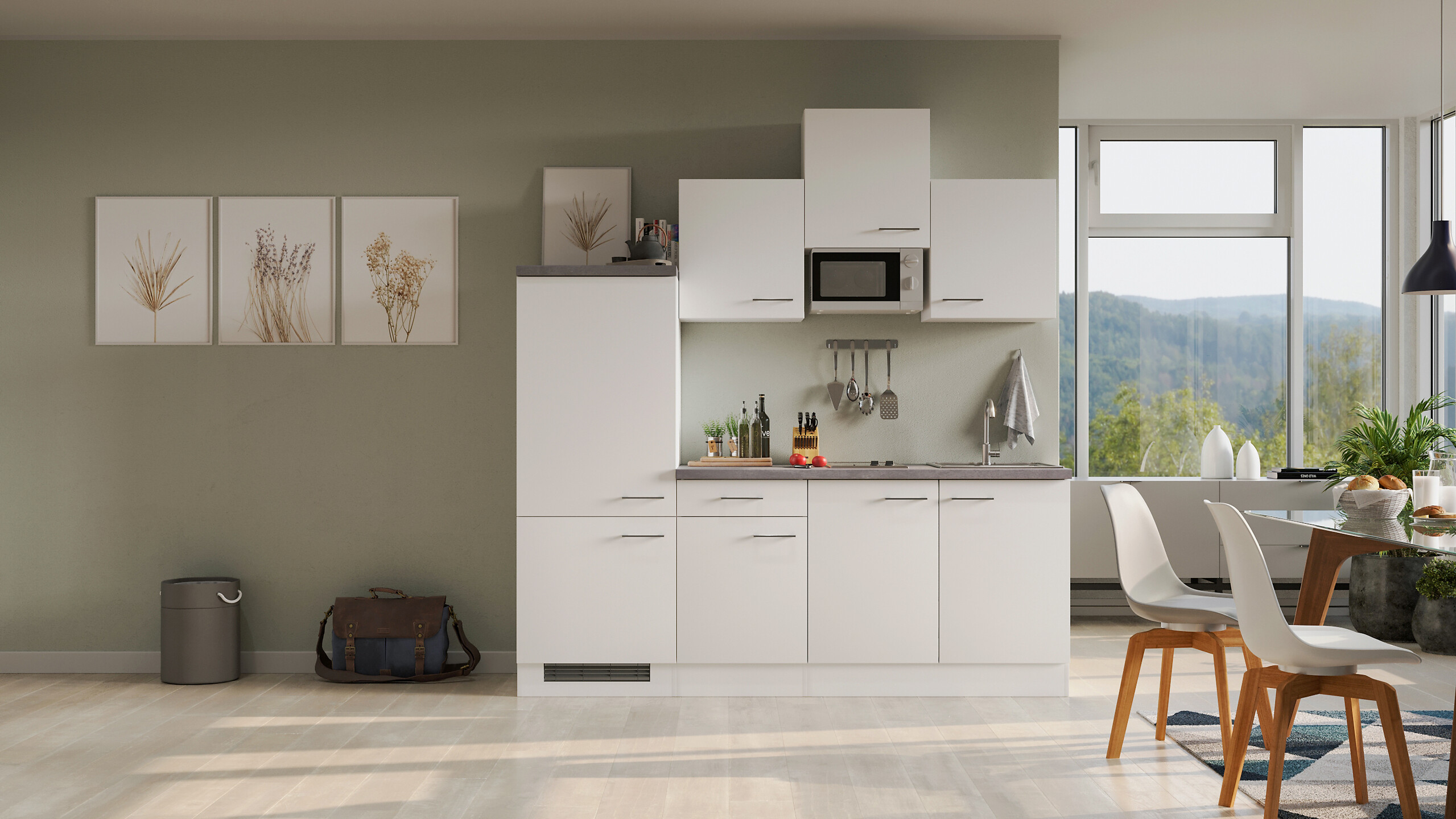 Küchenblock Vita weiß matt B/H/T: ca. 210x226x60 cm