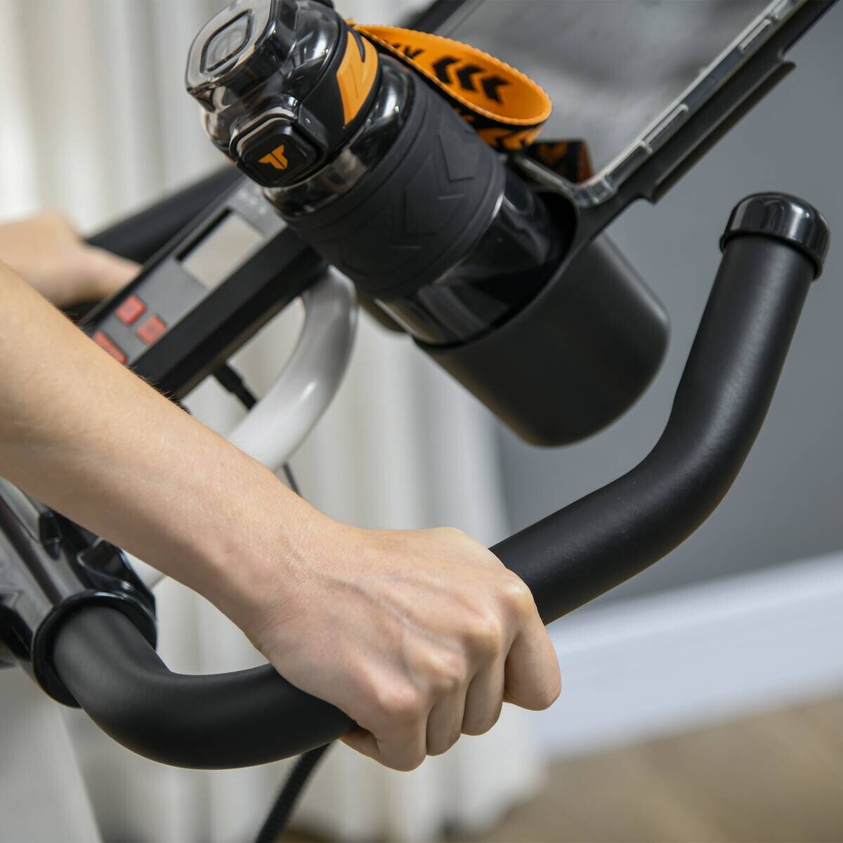 HOMCOM Ergometer schwarz Stahl B/H/L: ca. 53x114x103 cm