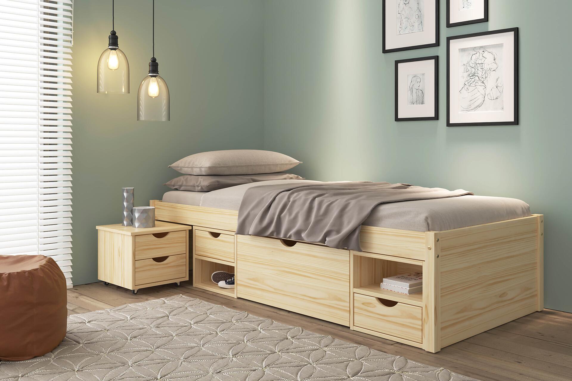 Funktionsbett Claas natur Liegefläche B/L: ca. 90x200 cm