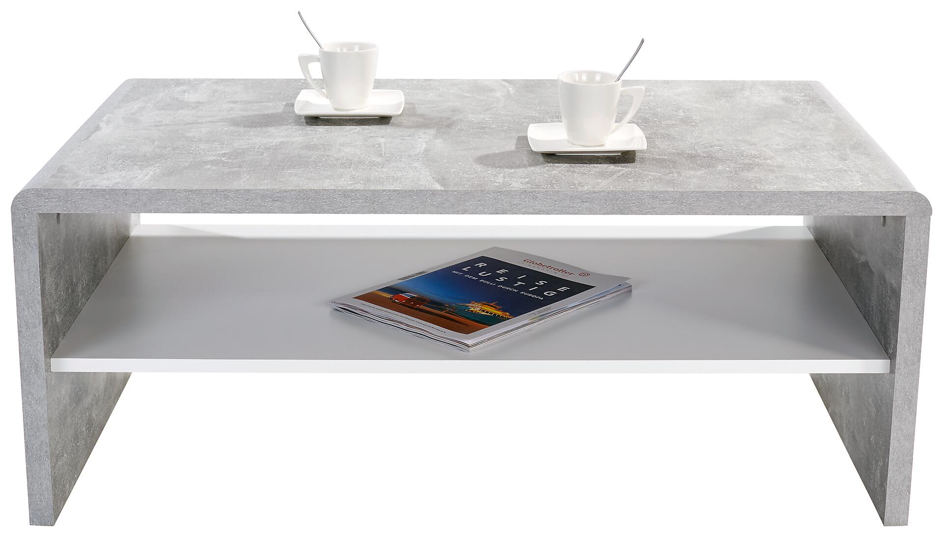 Couchtisch Cala Luna C4T02 Beton Alpinweiß B/H/T: ca. 100x40x59 cm