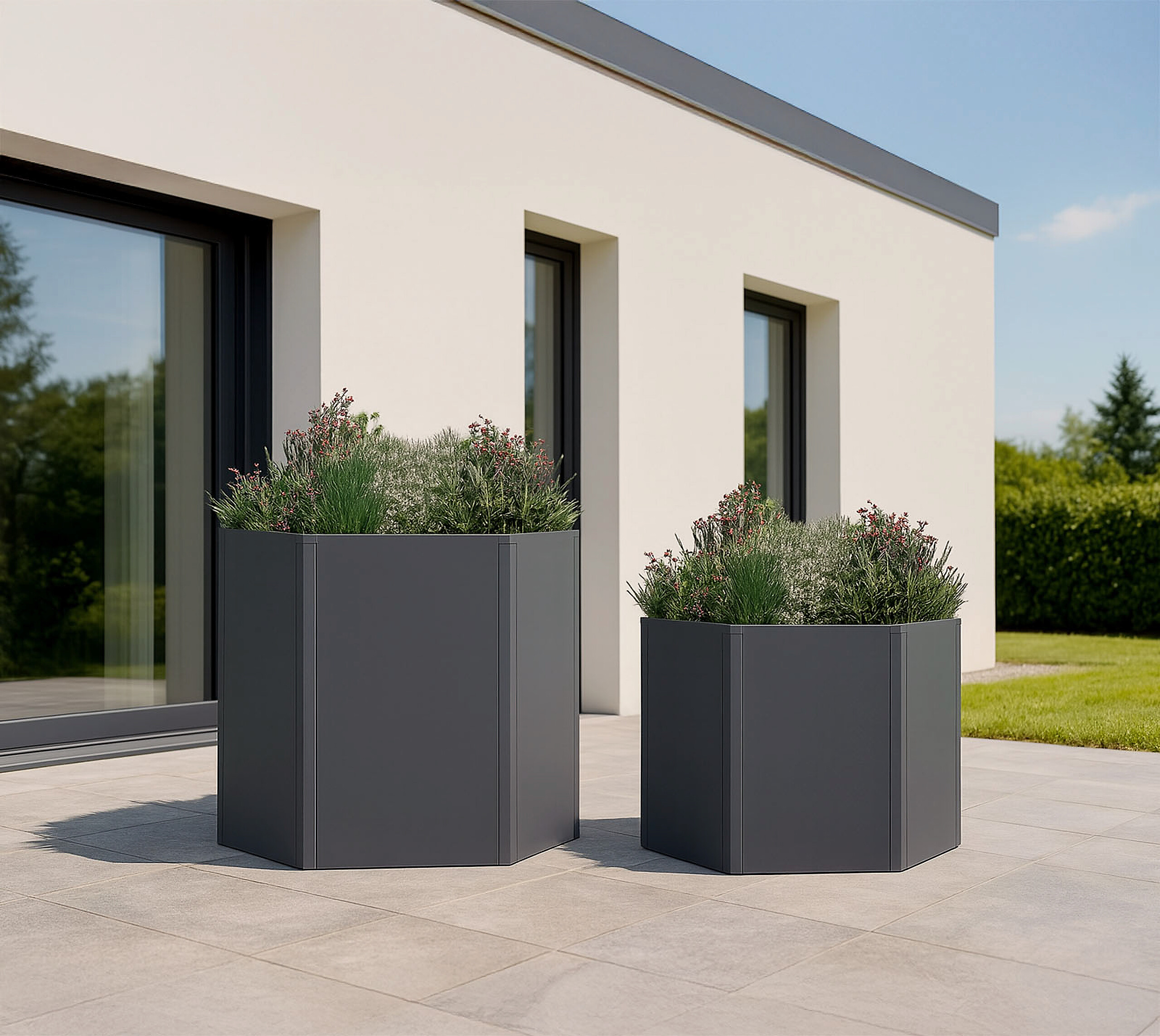 Westmann Hochbeet Varia anthrazit Metall B/H/L: ca. 100x77x200 cm