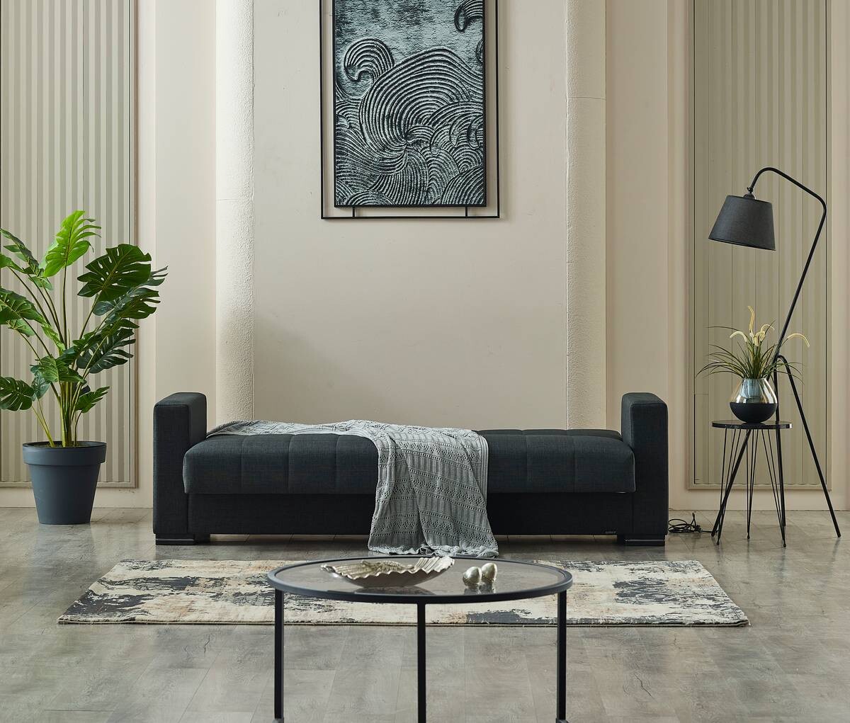 Sofa 3-2-1 Jerry anthrazit Microfaser