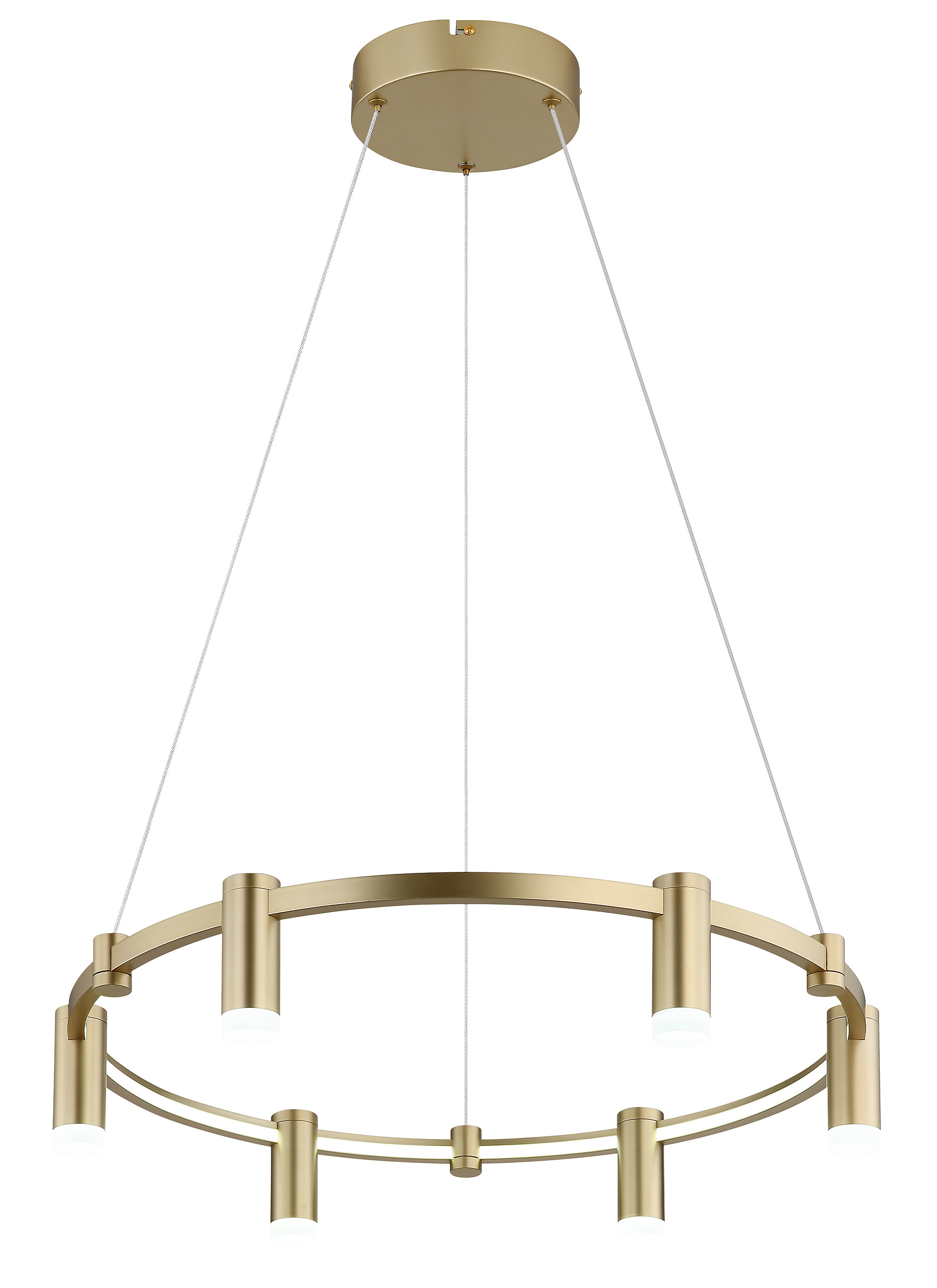 GLOBO Hängeleuchte Opal gold Acryl Aluminium Metall H/D: ca. 120x62 cm 1.0 Brennstellen