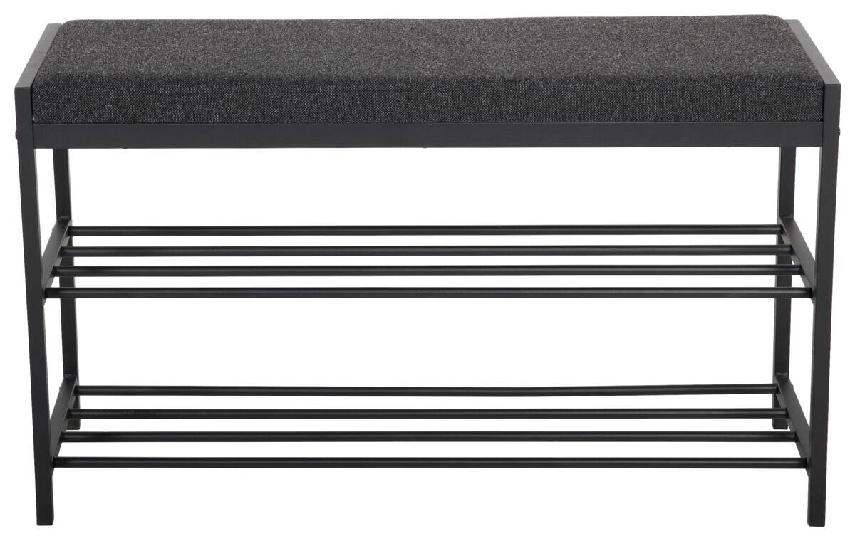 Schuhregal Janne schwarz Metall B/H/T: ca. 90x50x30 cm Schuhregal Janne schwarz Metall B/H/T: ca. 90x50x30 cm