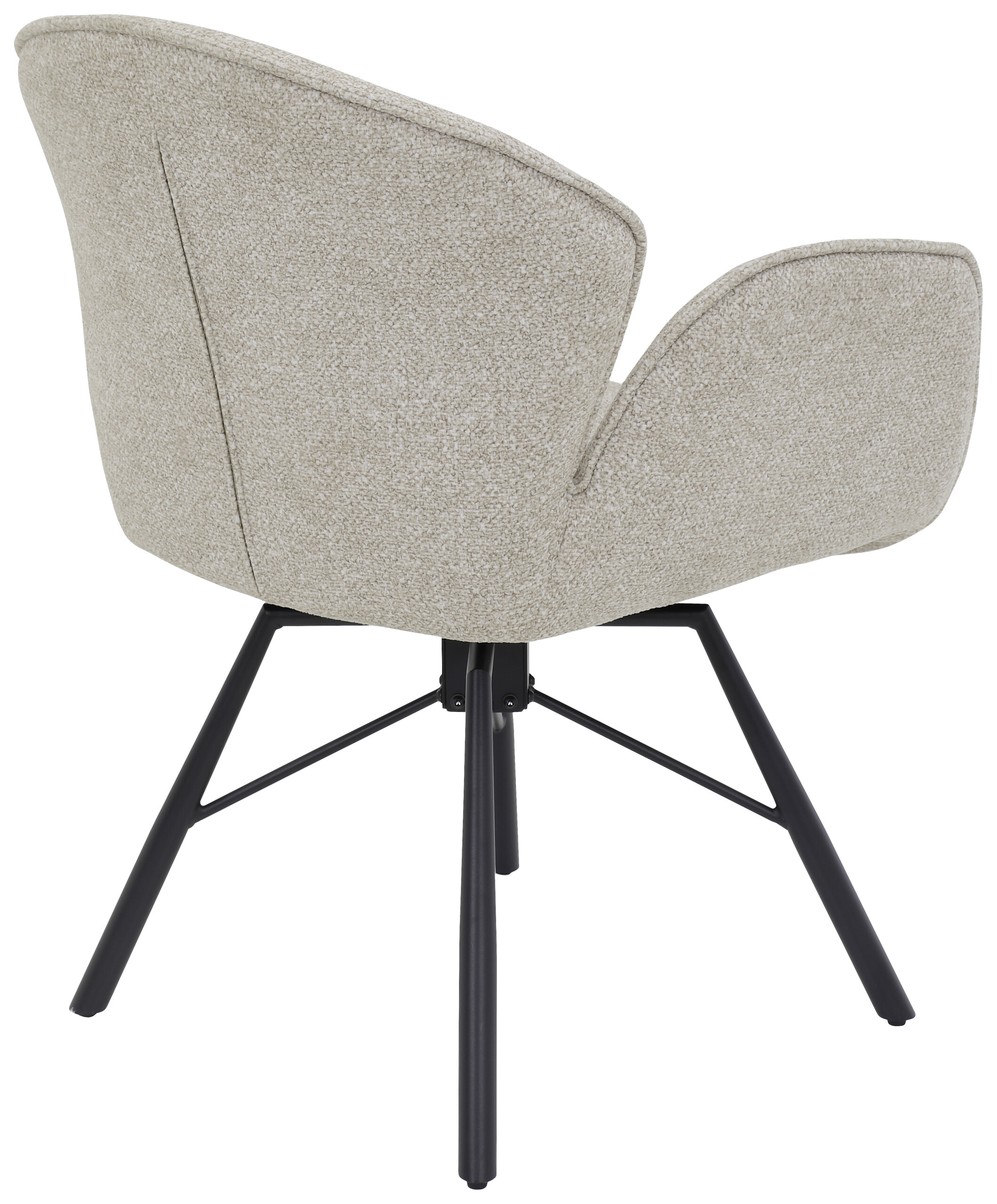 Sessel Bristol, 2er-Set beige Metall Microfaser B/H/T: ca. 62x83x66 cm